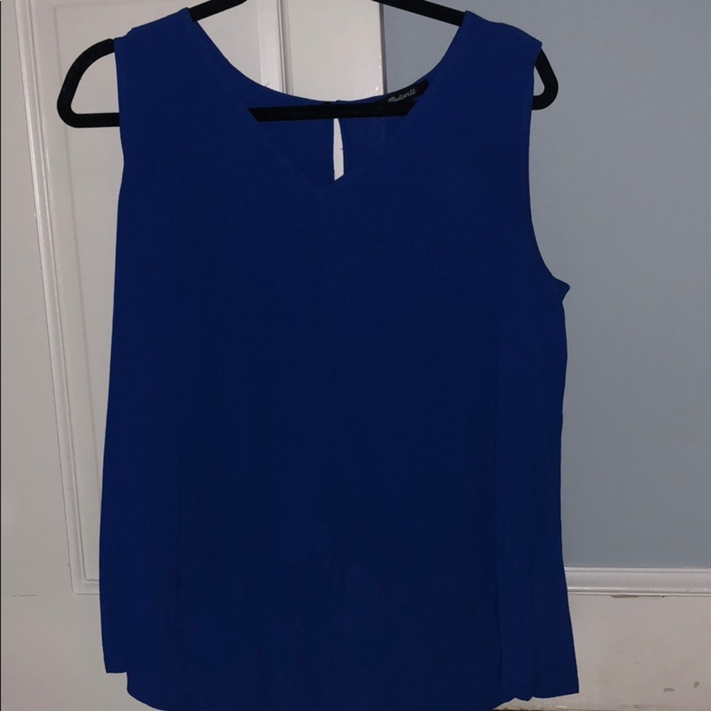 Blue Madewell satin top